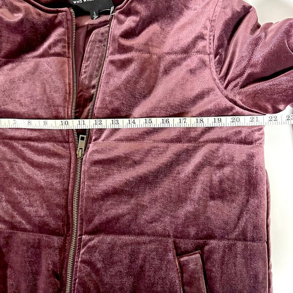 Who What Wear Quilted Velvet Coat - Picture 5 of 8